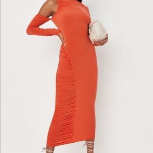 Cold Shoulder Ruched Dress